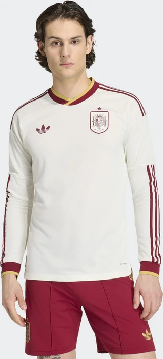 adidas FIFA WM 2026 Spanien Authentic Auswärtstrikot langarm off white (Junior)