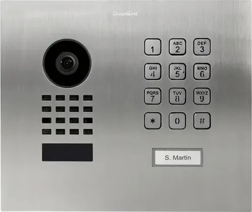 DoorBird D1101KH Modern IP Video-Türsprechanlage, Edelstahl V2A, gebürstet, Unterputz