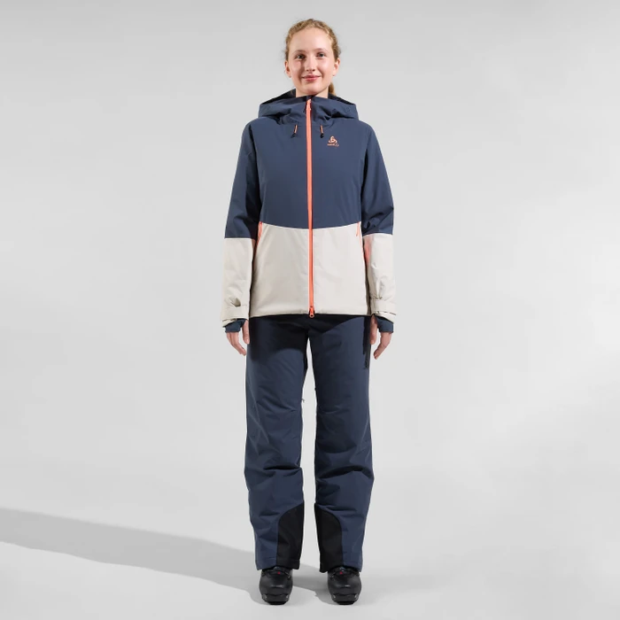 Odlo Bluebird S-Thermic Skijacke silver cloud/india ink (Damen)