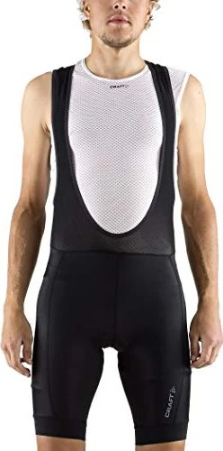 Craft Rise Bibshort Fahrradhose kurz schwarz (Herren)