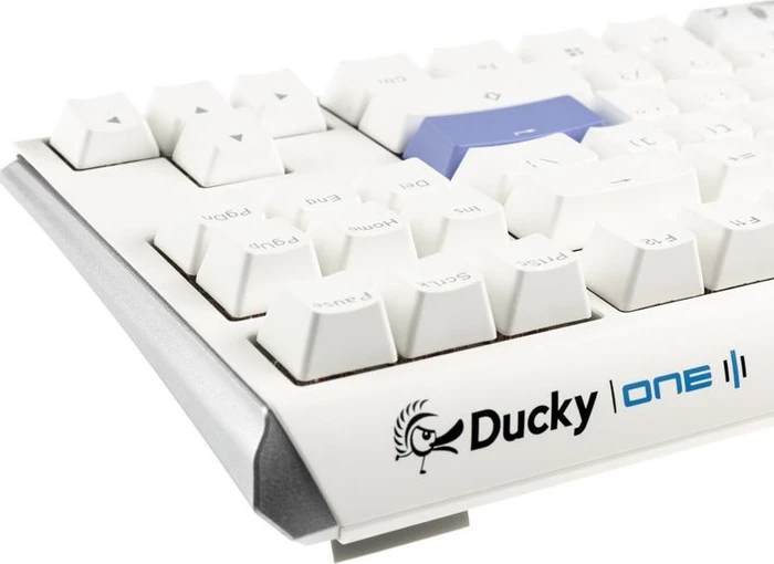 Ducky One 3 TKL PBT, LEDs RGB, Pure White, MX SPEED RGB Silver, USB, US