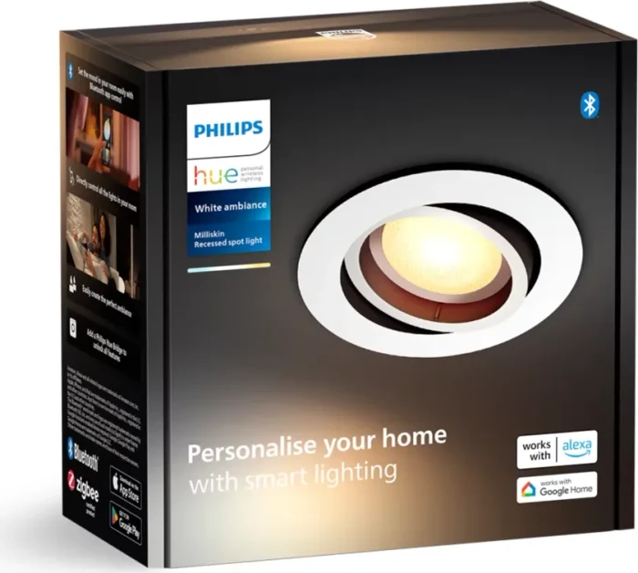 Philips Hue White Ambiance Milliskin Einbauleuchte rund weiß