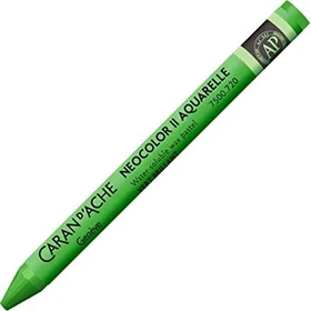 Caran d'Ache Neocolor II Aquarelle Wachskreide, brillantgrün, 10er-Pack