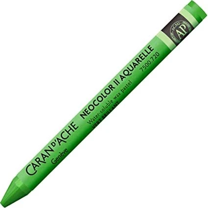 Caran d'Ache Neocolor II Aquarelle Wachskreide, brillantgrün, 10er-Pack