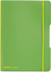 Herlitz my.book flex Notizheft, A5, Lineatur 5, Kunststoff-Cover, hellgrün, 40 Blatt