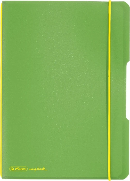 Herlitz my.book flex Notizheft, A5, Lineatur 5, Kunststoff-Cover, hellgrün, 40 Blatt