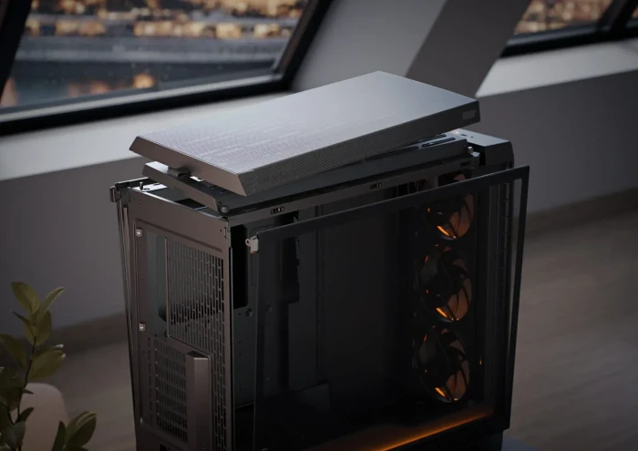 Fractal Design Meshify 3 XL Ambience Pro RGB Black TG Light Tint, schwarz, Glasfenster