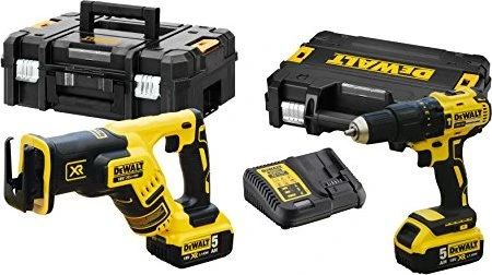 DeWalt DCK2068P2T Kombopack Akku-Maschinenset inkl. Koffer + 2 Akkus 5.0Ah