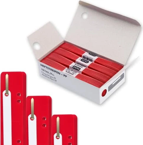 Elba Einhänge-Heftstreifen Schnellhefter, Sonderformat, rot, 100er-Pack