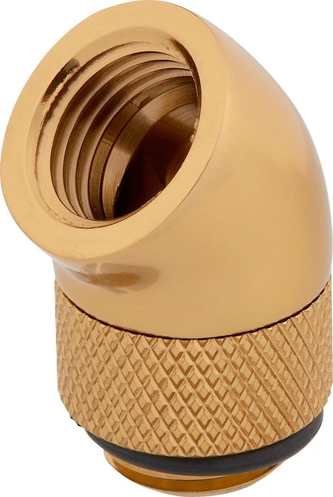 Corsair Hydro X Series XF Hardline, Winkeladapter 45° G1/4", gold, 2er-Pack