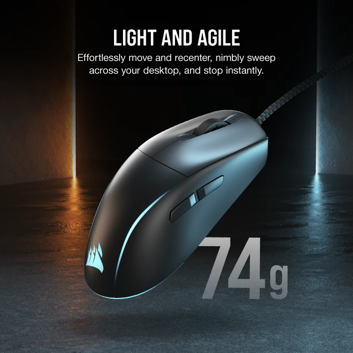 Corsair M75 Lightweight RGB Gaming Mouse, schwarz, USB