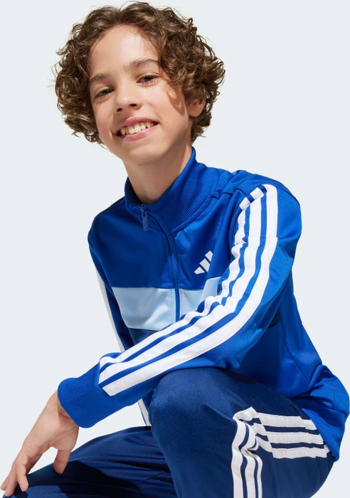 adidas Seasonal Essentials Tiberio 3-Streifen Tricot Trainingsanzug royal blue/white/glow blue (Junior)