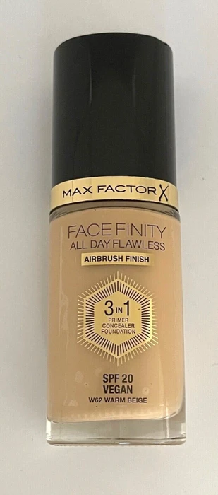 Max Factor Facefinity All Day Flawless Foundation W62 warm beige LSF20, 30ml