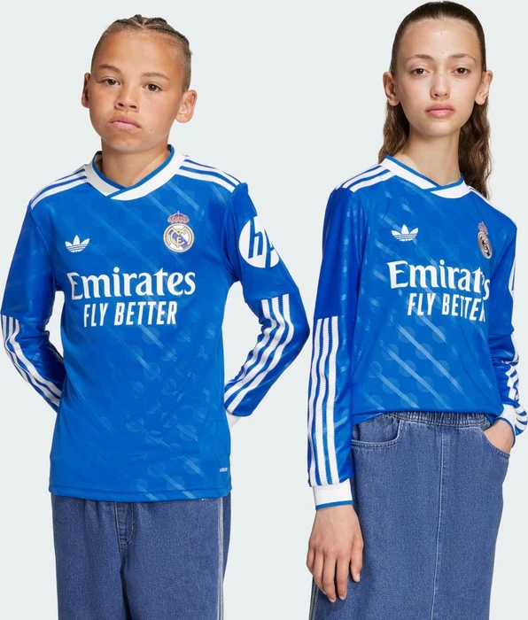 adidas Real Madrid 2025/2026 Ausweichtrikot langarm (Junior)