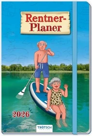Trötsch Verlag Rentner-Planer Taschenkalender 2026, 100x150mm, schwarz