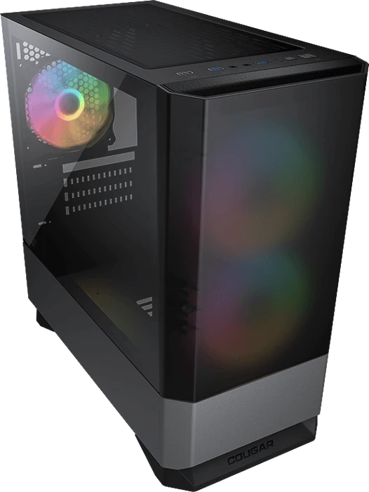 Cougar MG140 RGB Iron gray, schwarz/grau, Glasfenster
