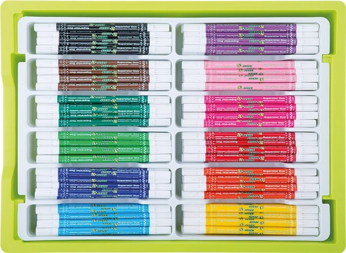 Jolly Superstars Duo Doppelfasermaler sortiert, 180er-Set, Big Box