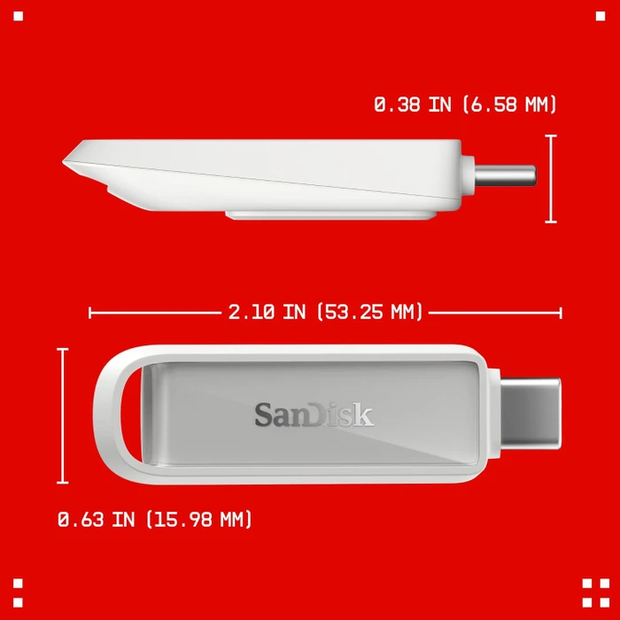 SanDisk Phone Drive with USB-C 1TB - Arctic White, USB-C, USB 3.2 Gen 1×1