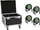 Eurolite Set 4x LED IP PAR 7x9W SCL Spot + Case mit Rollen (20000878)