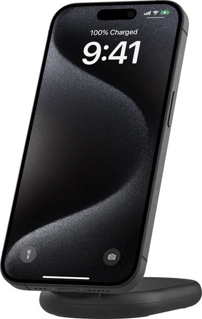Belkin BoostCharge Magnetische, einklappbare, kabellose Ladestation mit Qi2 (15W) schwarz
