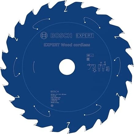 Bosch Professional Expert Wood Kreissägeblatt 24Z, 254x1.6x30mm, 1 Stück