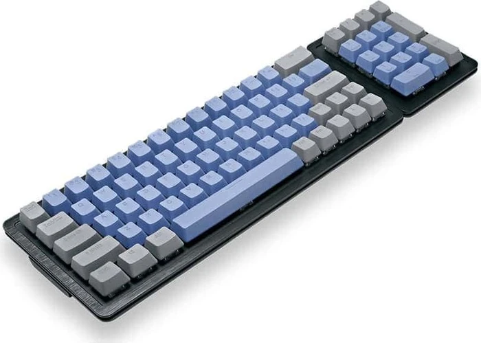 Mountain Mineral Keycap Set, Kunststoff (PBT) Double-Shot, grau/blau, 113 Tasten (104+9), ANSI-US
