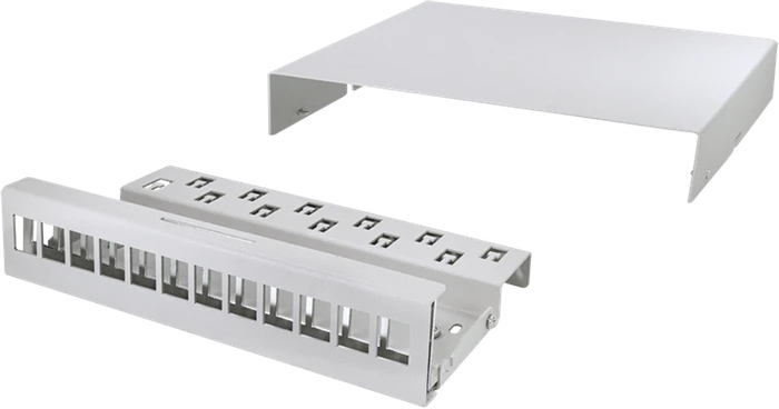 LogiLink Konsolidierungspunkt-Gehäuse für RJ-45 Keystone Module, 12-Port, grau