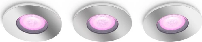 Philips Hue White and Color Ambiance Xamento Einbauleuchte rund weiß, 3 Stück