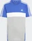 adidas Tiberio 3-Streifen Colorblock Cotton T-Shirt kurzarm semi lucid blue/medium grey heather/white (Junior) Vorschaubild
