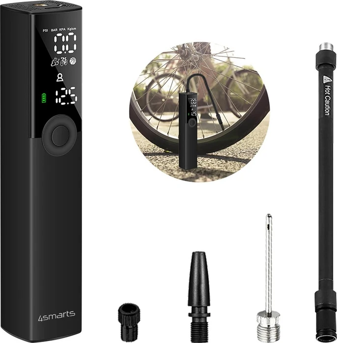 4smarts VoltPump 8bar Akku-Luftpumpe inkl. Tasche + Akku 2.4Ah