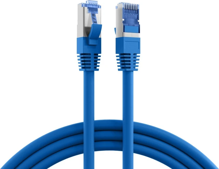 EFB Elektronik TPE Superflex Patchkabel, Cat7/Cat6a, S/FTP, RJ-45/RJ-45, 1m, blau (K5525FBL.1)