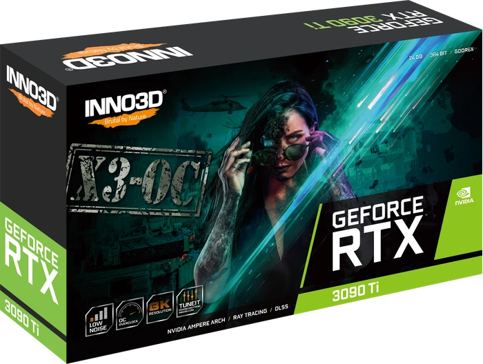 INNO3D GeForce RTX 3090 Ti X3 OC, 24GB GDDR6X, HDMI, 3x DP