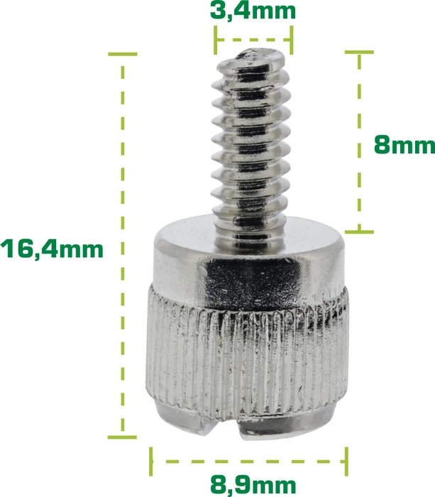InLine Rändelschrauben für Gehäuse, silber, 6er-Pack