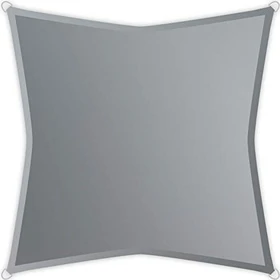 Windhager Riviera Sonnensegel 360x360cm silbergrau
