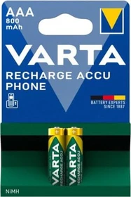 Varta Recharge Accu Phone Micro AAA NiMH 800mAh, 2er-Pack
