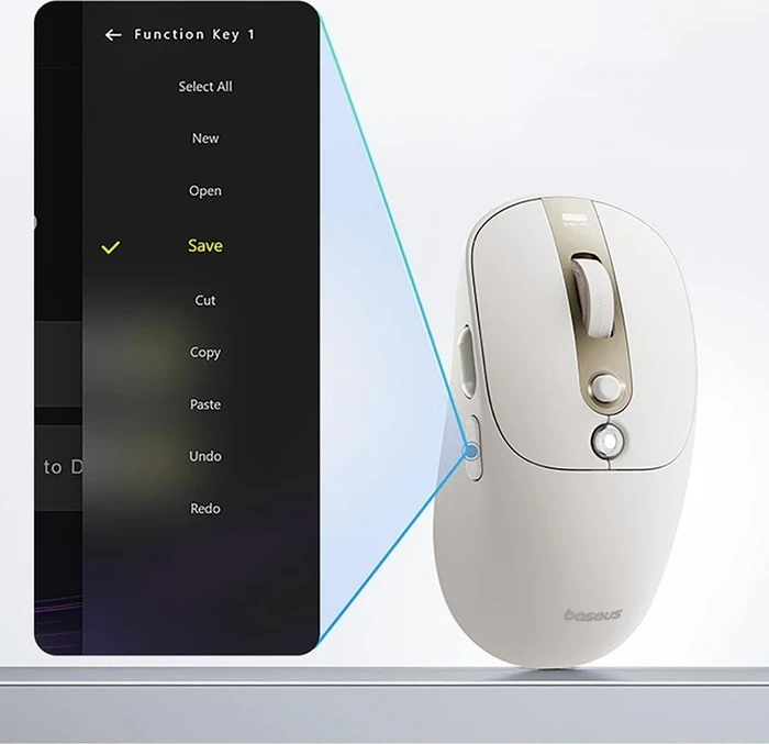 Baseus Editor Wireless Mouse, weiß, USB/Bluetooth