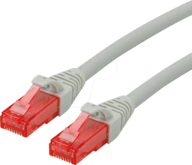 Roline / Secomp GHMT Patchkabel, Cat6, U/UTP, RJ-45/RJ-45, 7.5m, grau