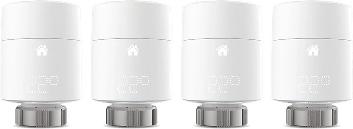 tado Smart Funk-Heizkörperthermostat Quattro Pack, vertikale Montage, Heizungssteuerung, 4er-Pack