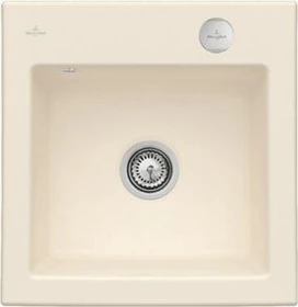 Villeroy & Boch Subway 50 S Einbau Becken mittig mit Ablauffernbedienung ivory