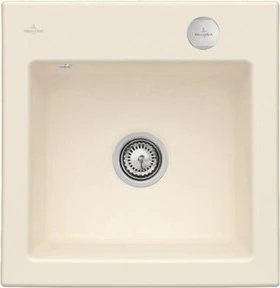 Villeroy & Boch Subway 50 S Einbau Becken mittig mit Ablauffernbedienung ivory