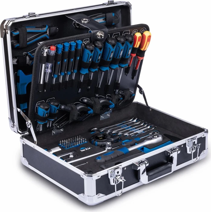 Scheppach TB200 Handwerkzeugset inkl. Koffer, 141-tlg.