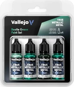 Vallejo True Metallic Metal beetle green Farbset