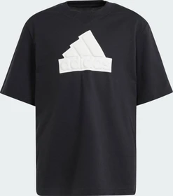 adidas Future Icons Logo Piqué T-Shirt kurzarm schwarz/weiß (Junior)