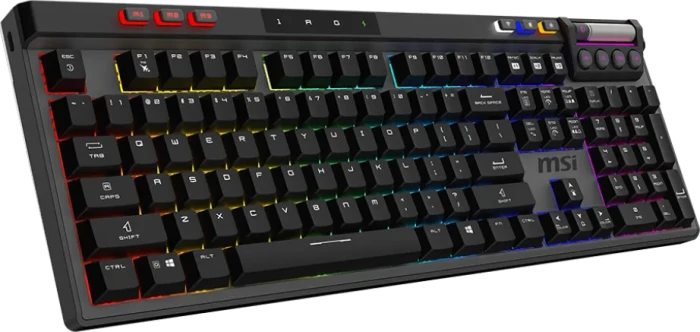 MSI STRIKE PRO Wireless Gaming Keyboard, LEDs RGB, Kailh Midnight Pro Silent Tactile, USB/Bluetooth, DE