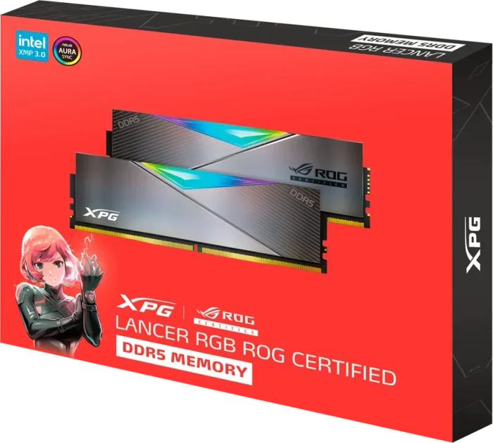 ADATA XPG LANCER RGB ROG Certified UDIMM 48GB Kit, DDR5-7200, CL34-46-46, 1RX8