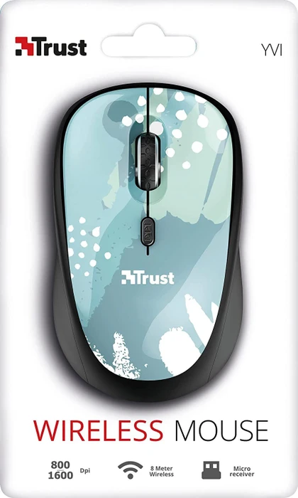 Trust Yvi Wireless Mouse Blue Brush, USB