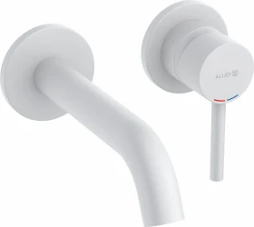 Kludi Bozz Unterputz-Waschtisch-Zweiloch-Wand-Einhandmischer matt white