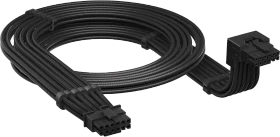 Corsair PSU Cable - 12+4-Pin 12V-2x6 Cable, schwarz, 90° gewinkelt, 65cm, Stil A - Sense-Pins unten (CP-8920351)