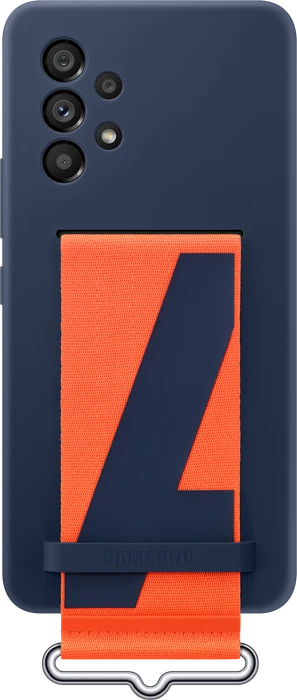 Samsung Silicone Cover with Strap für Galaxy A53 5G navy