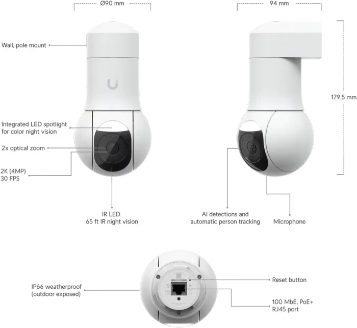 Ubiquiti G5 PTZ, weiß